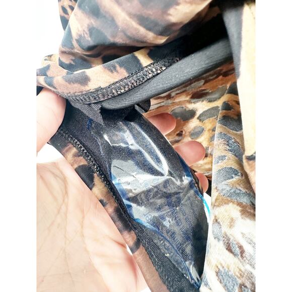 Miraclesuit Siren Slimming One Piece Swimsuit Brown Ocicat Animal Print Size 14 - Picture 6 of 6